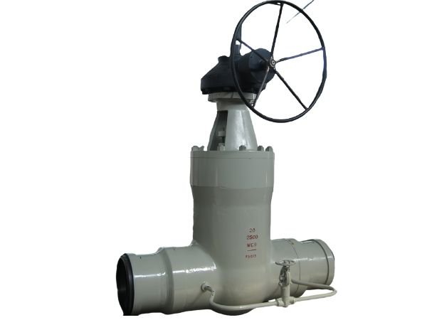 Pressure-sealed gate valve for power plant operations